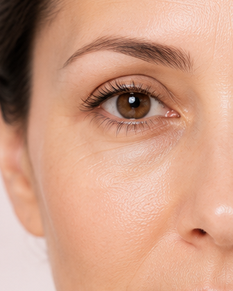 Después: contorno de ojos con la piel más suave, hidratada y luminosa